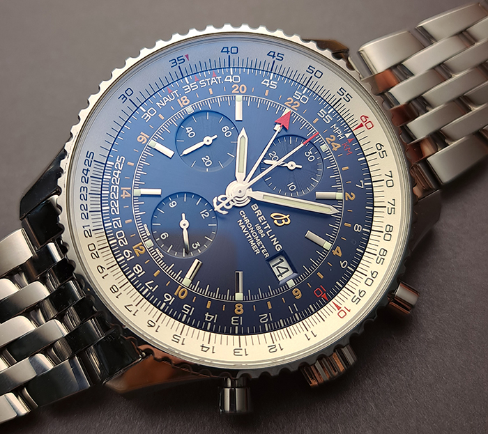 XL Breitling 1884 Chronometre Navitimer World Wristwatch Ref. A24322